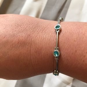 Silver and light blue bracelet🎄